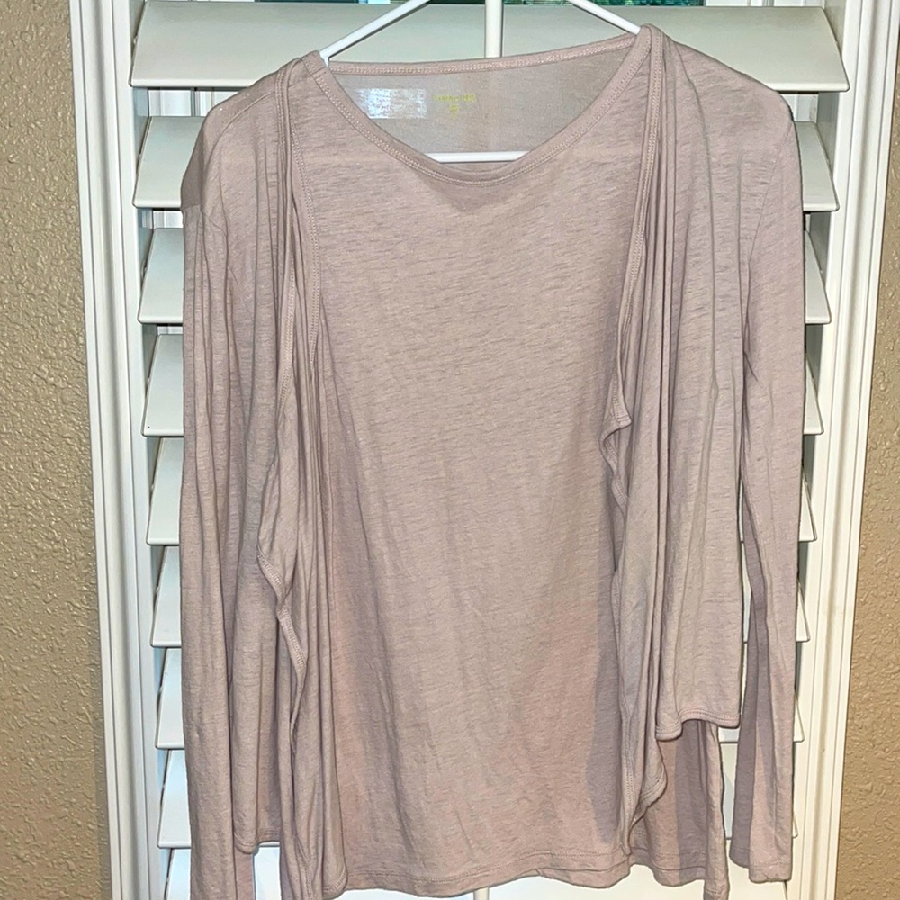 Garnet Hill a linen twin set size small.